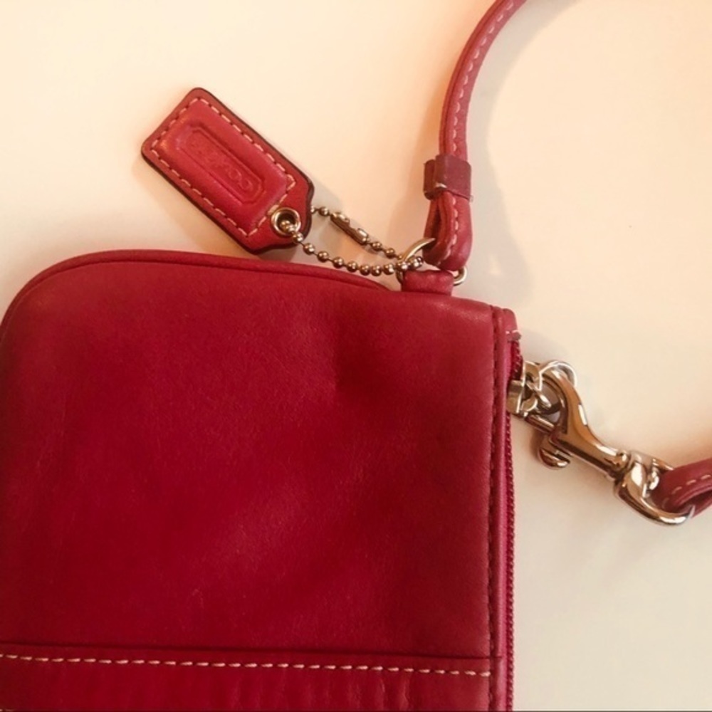 👛 COACH 👛 pink leather wristlet - Picture 6 of 6